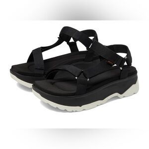 Teva Jadito Universal Sandal - black and white platform size 7